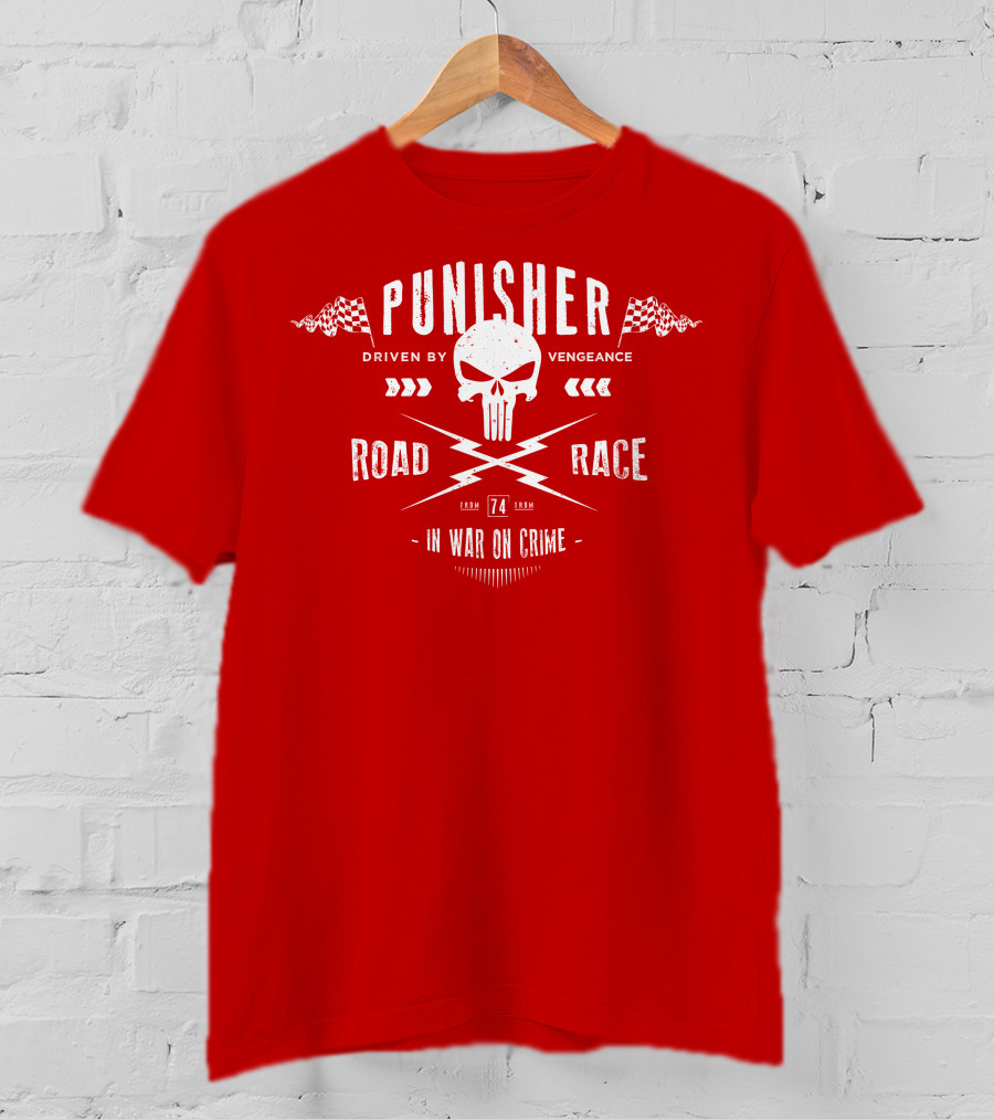 Punisher Driven By Vengeance Road Race In War On Crime T-Shirt
