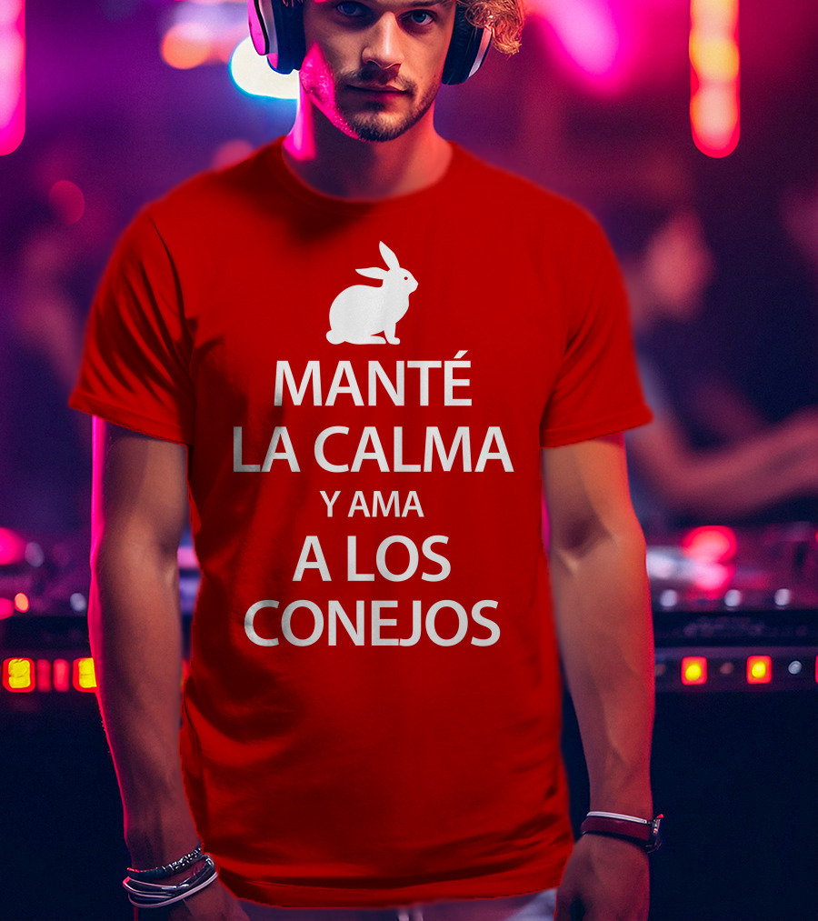 Manté LA Calma Y Ama A Los Conejos T-Shirt