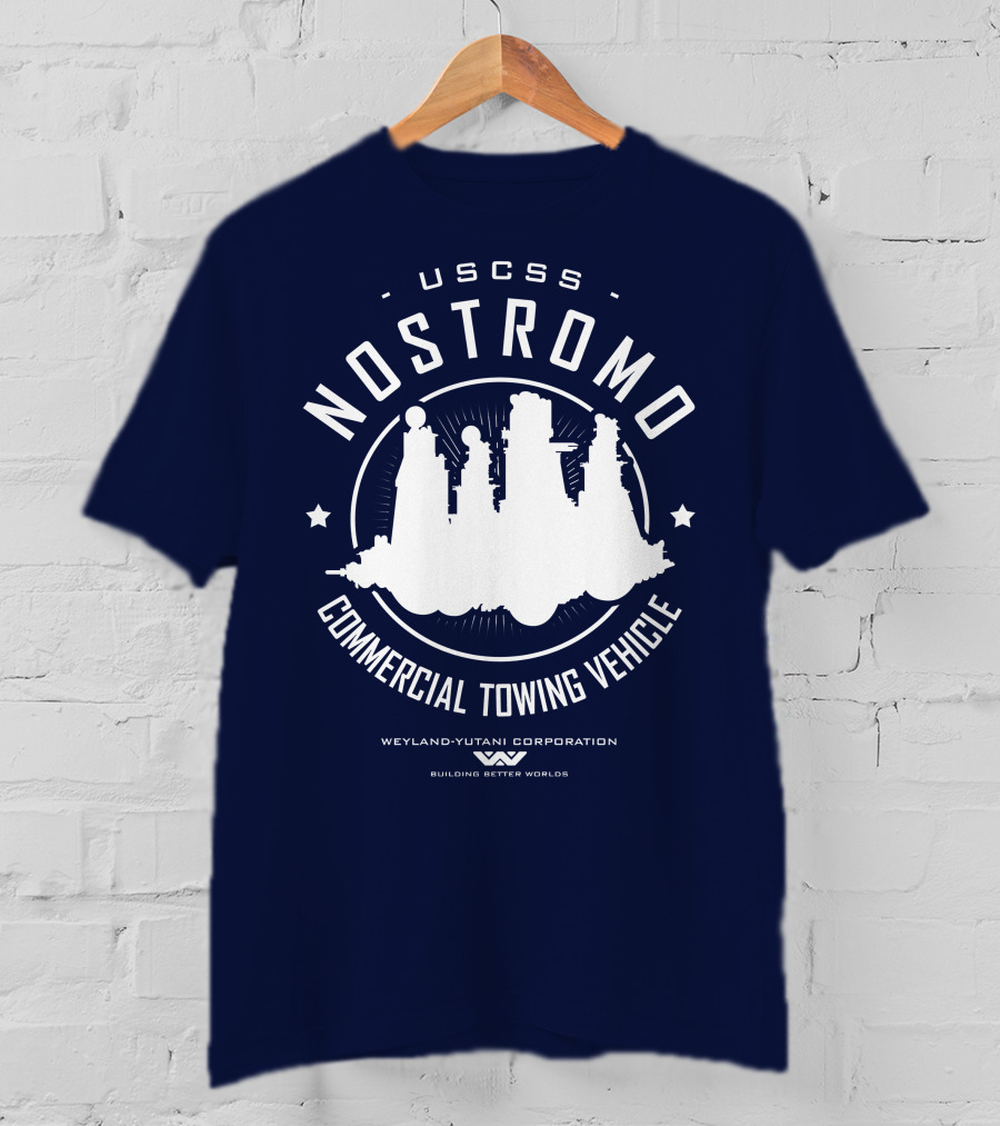 USCSS Nostromo Commercial Towing Vehicle Weyland-Yutani Building Better Worlds T-Shirt