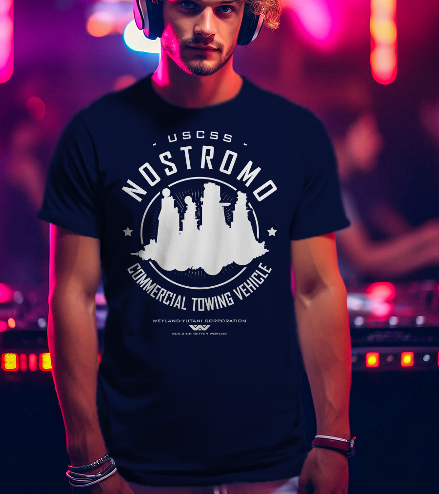 USCSS Nostromo Commercial Towing Vehicle Weyland-Yutani Building Better Worlds T-Shirt