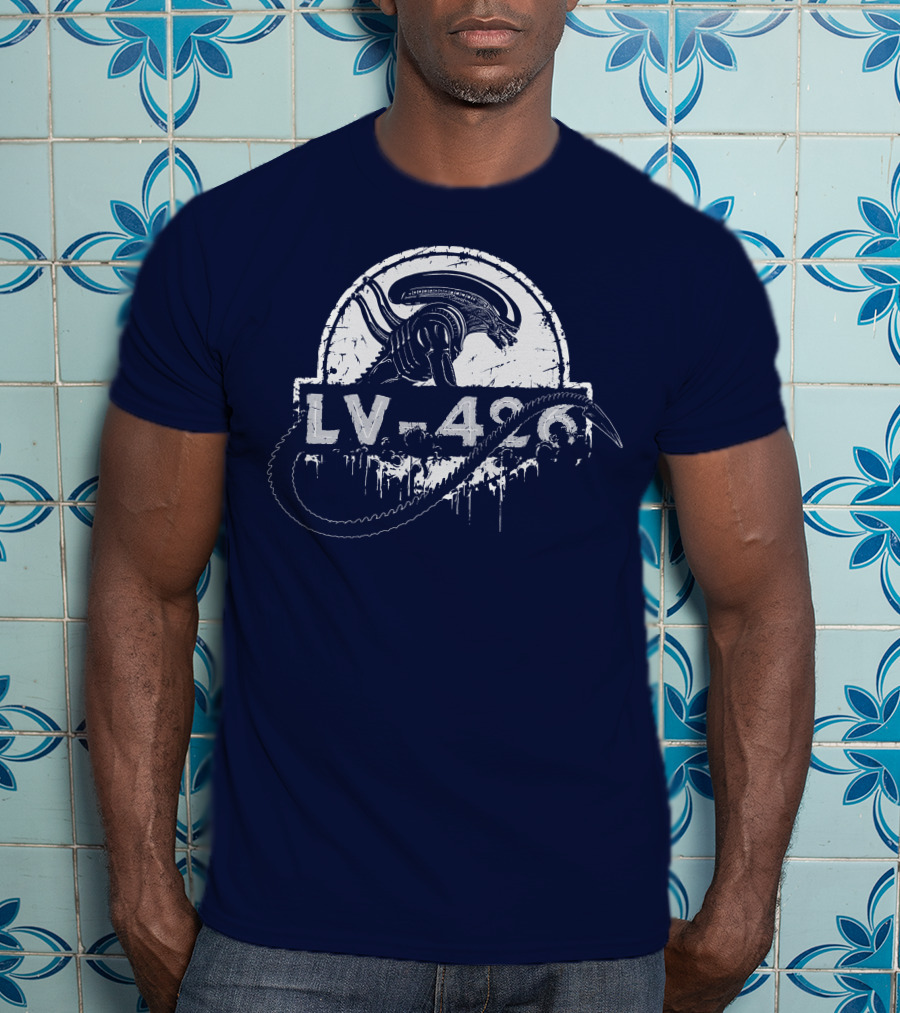 LV 426 Nostromo Xenomorph Jurassic Crossover T-Shirt