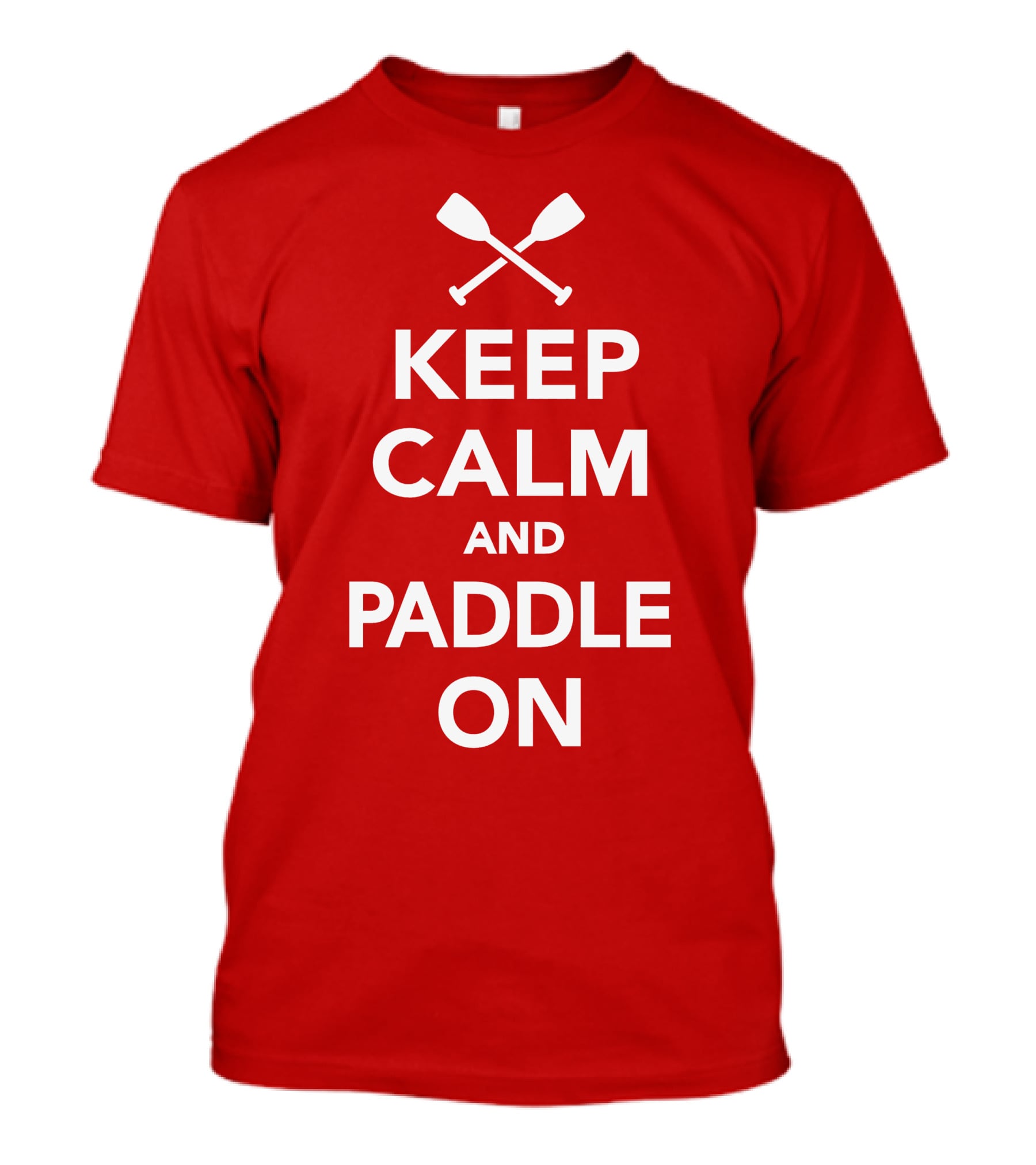 Keep Calm And Paddle On With Crossed Paddles Icon T-Shirt