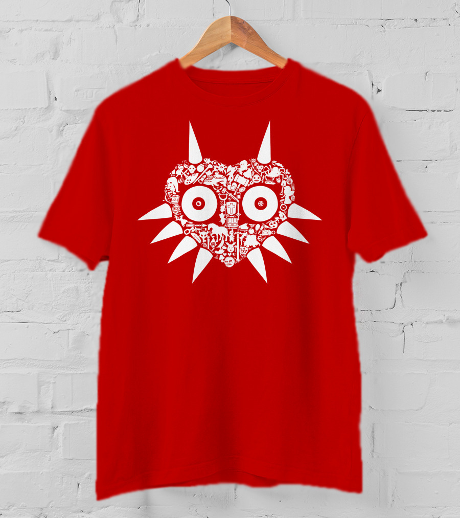 Majora's Mask Hidden Icons Heart Shape T-Shirt