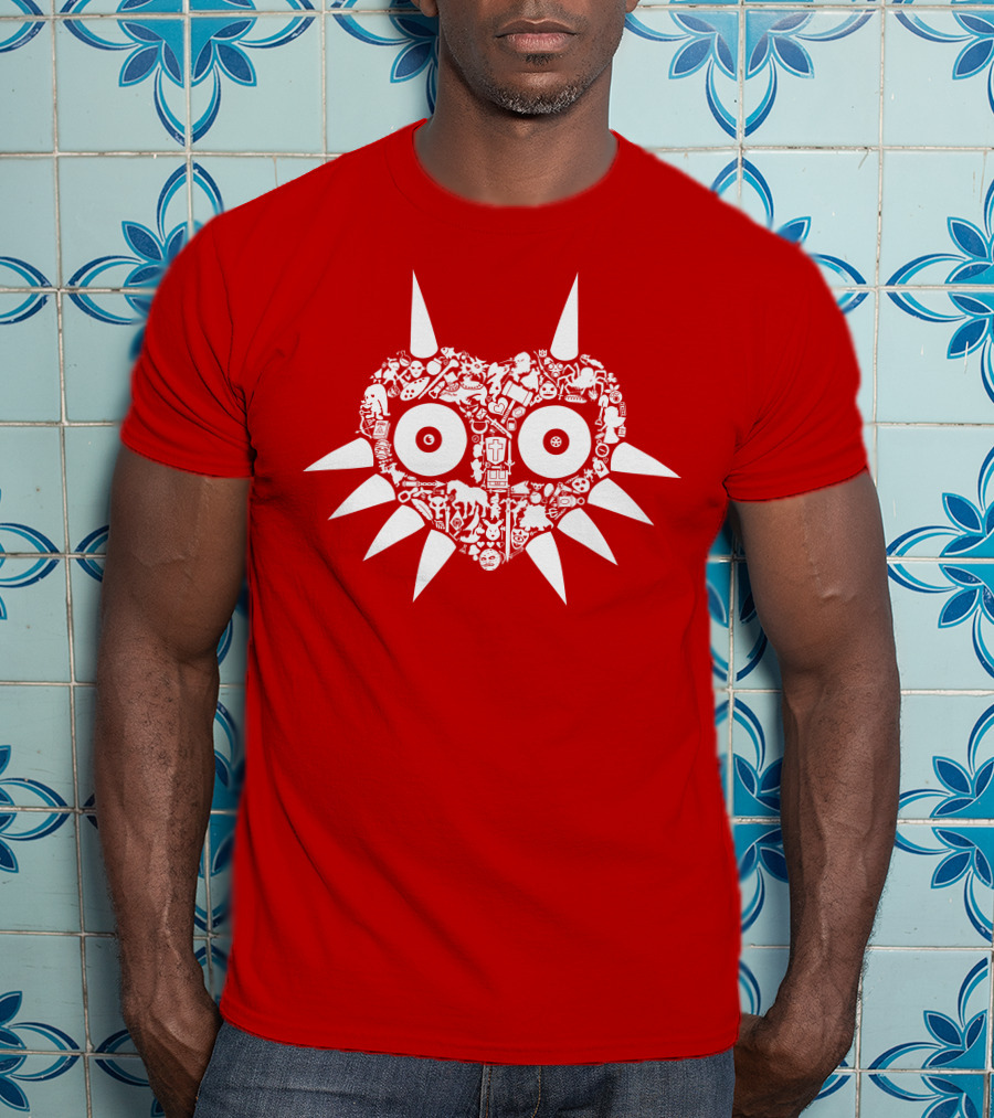 Majora's Mask Hidden Icons Heart Shape T-Shirt