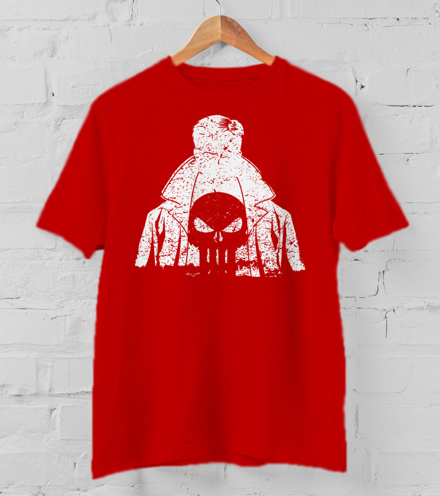 Punisher Shadow Of Vengeance Trench Coat Skull T-Shirt