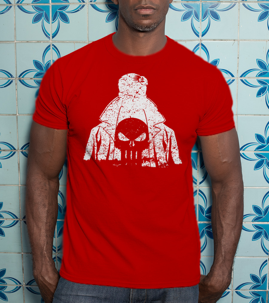 Punisher Shadow Of Vengeance Trench Coat Skull T-Shirt