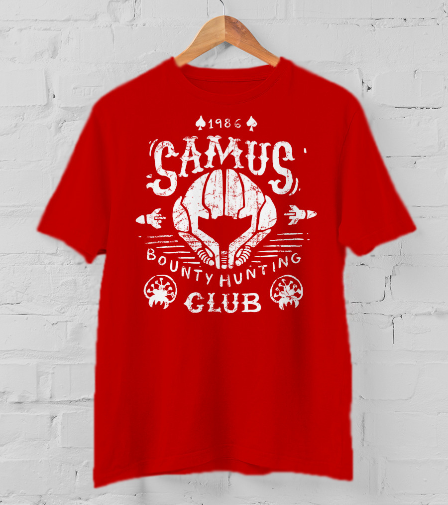 1986 Samus Bounty Hunting Club T-Shirt