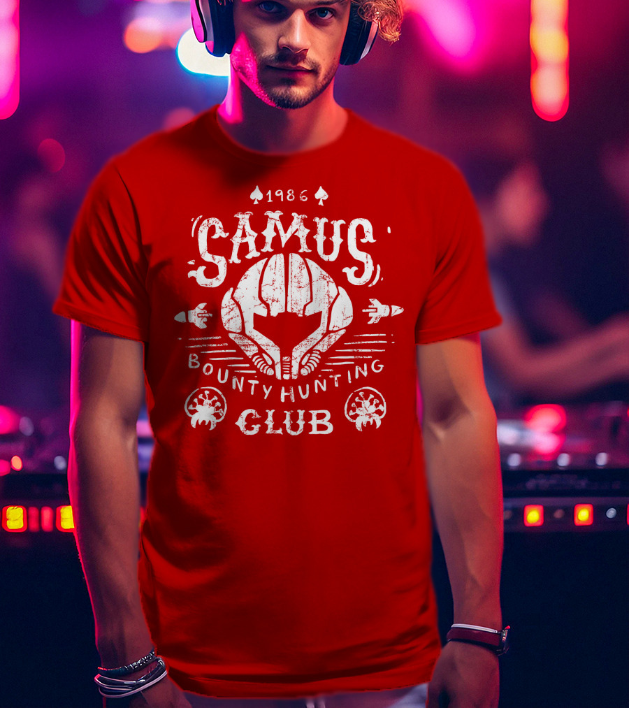 1986 Samus Bounty Hunting Club T-Shirt