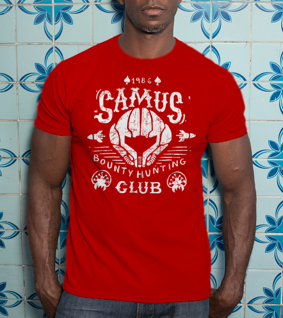 1986 Samus Bounty Hunting Club T-Shirt
