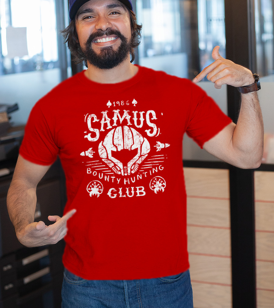 1986 Samus Bounty Hunting Club T-Shirt