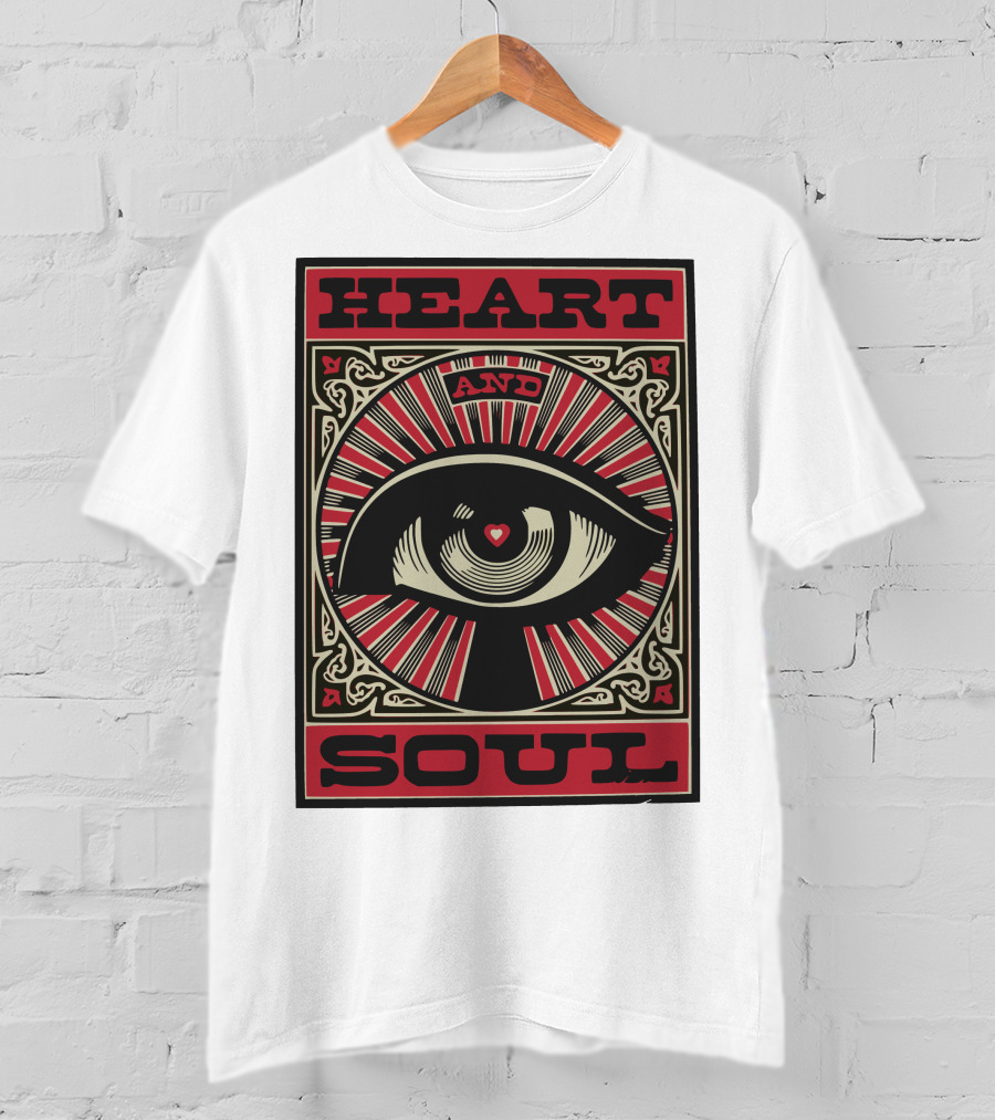 Heart And Soul Eye Art Radiating Love T-Shirt