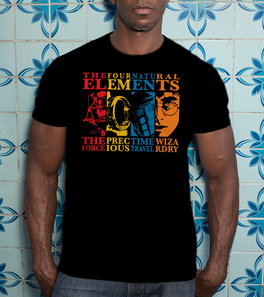 The Four Natural Elements Force Prec Time Travel Wizardry T-Shirt