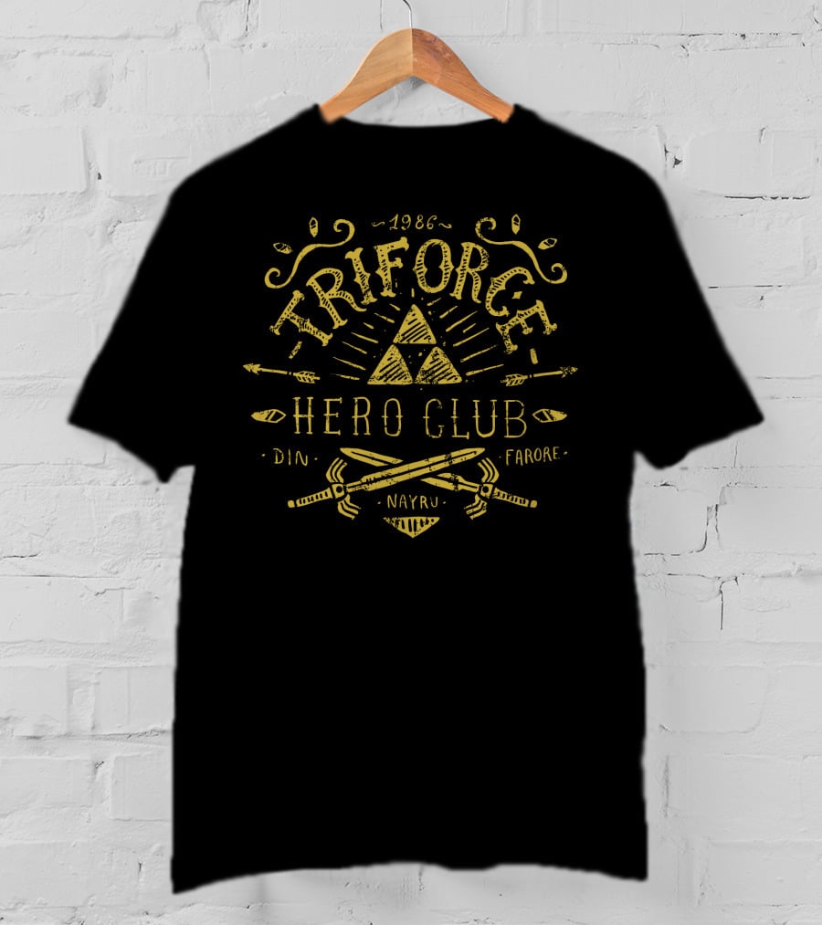 1986 Triforce Hero Club Din Nayru Farore T-Shirt