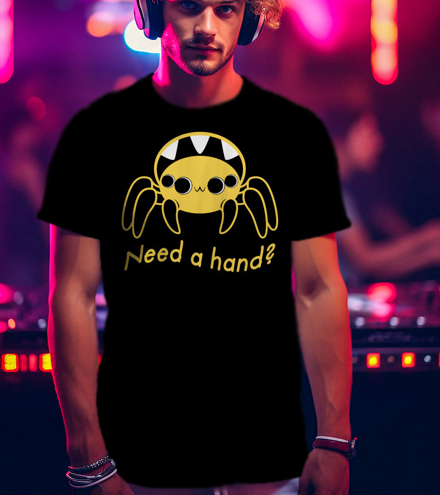 Need A Hand Spider Cute Yellow T-Shirt