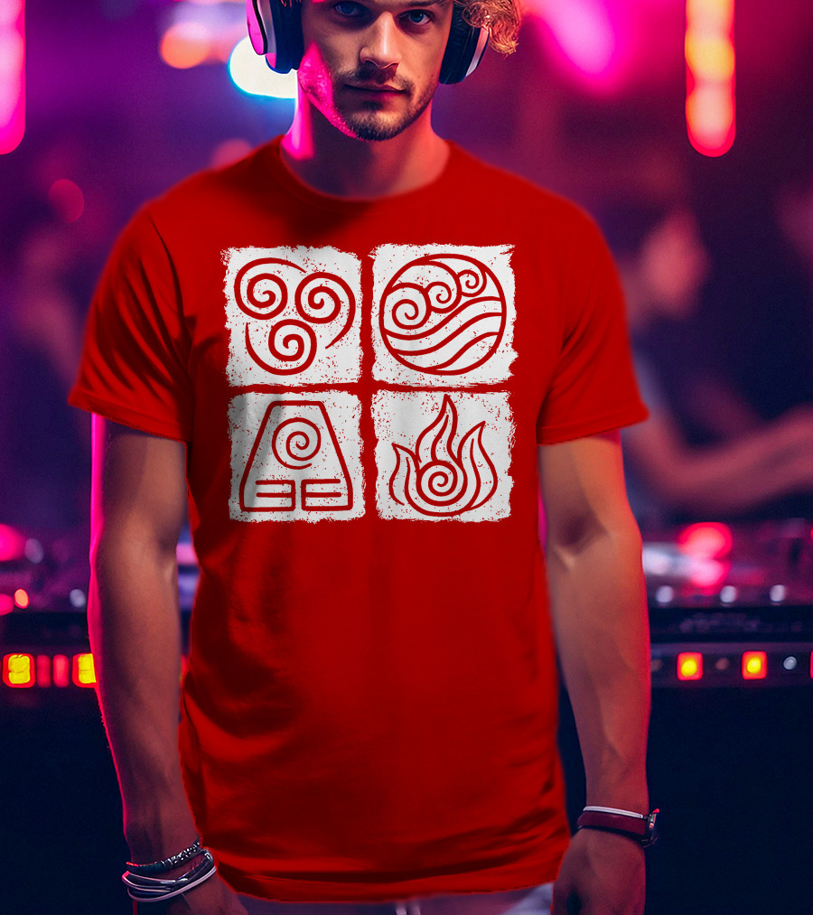 Avatar Air Water Earth Fire Elements T-Shirt