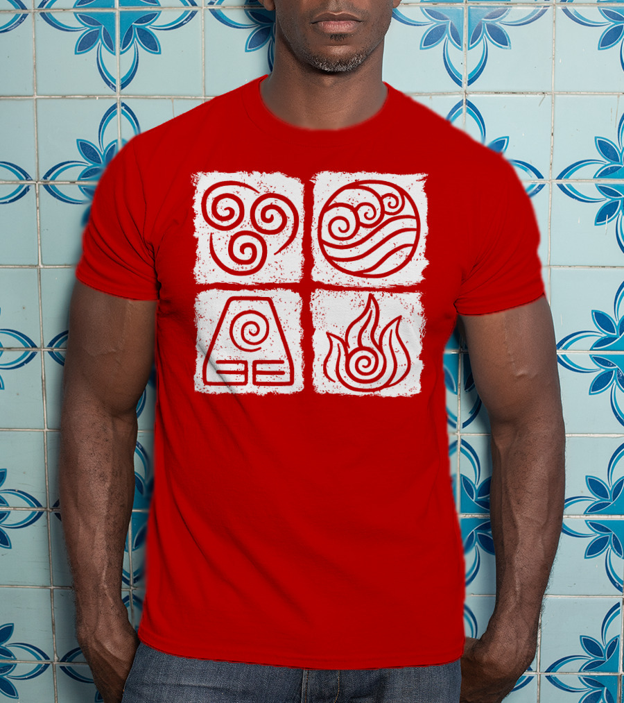 Avatar Air Water Earth Fire Elements T-Shirt