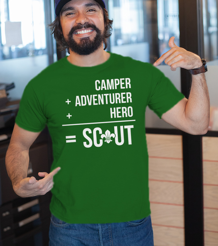 Camper Adventurer Hero Scout Fleur-de-Lis T-Shirt