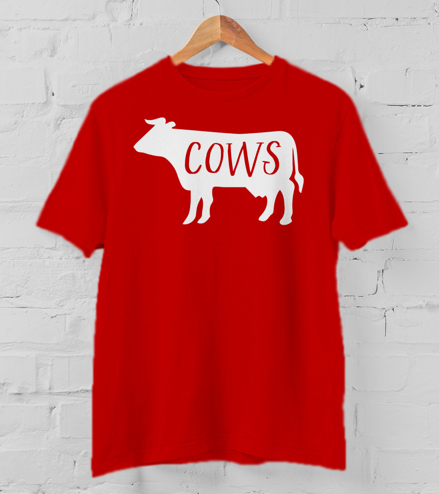 COWS White Silhouette T-Shirt