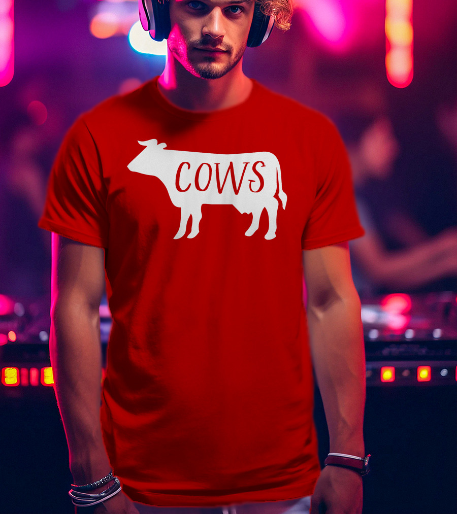 COWS White Silhouette T-Shirt