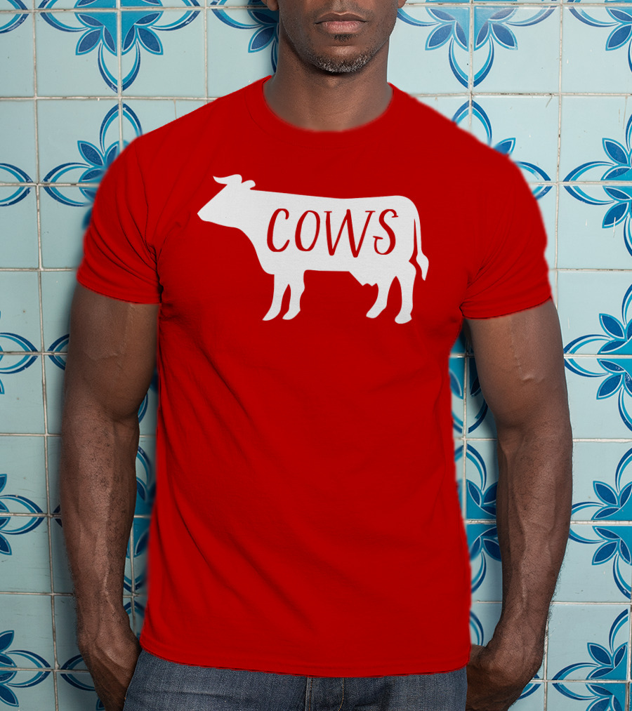 COWS White Silhouette T-Shirt