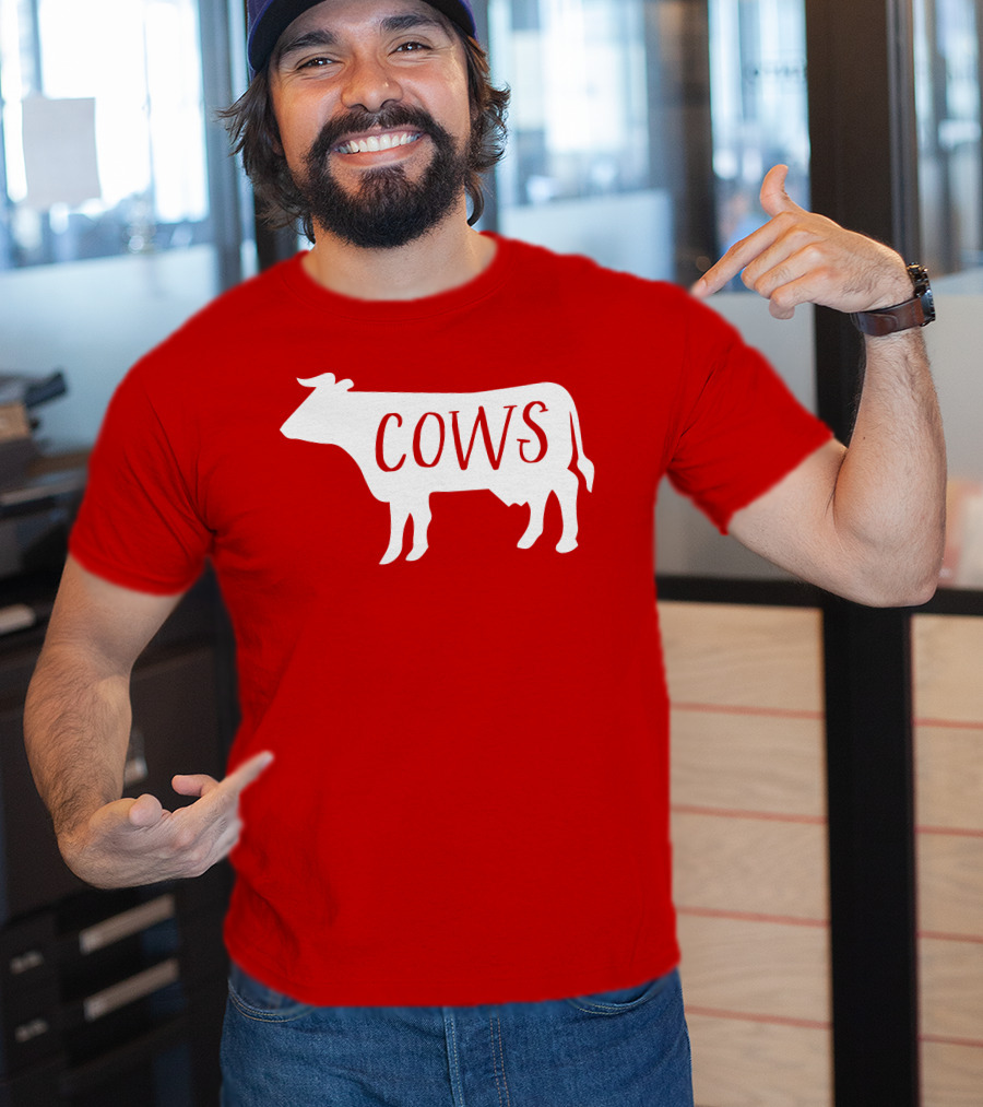 COWS White Silhouette T-Shirt