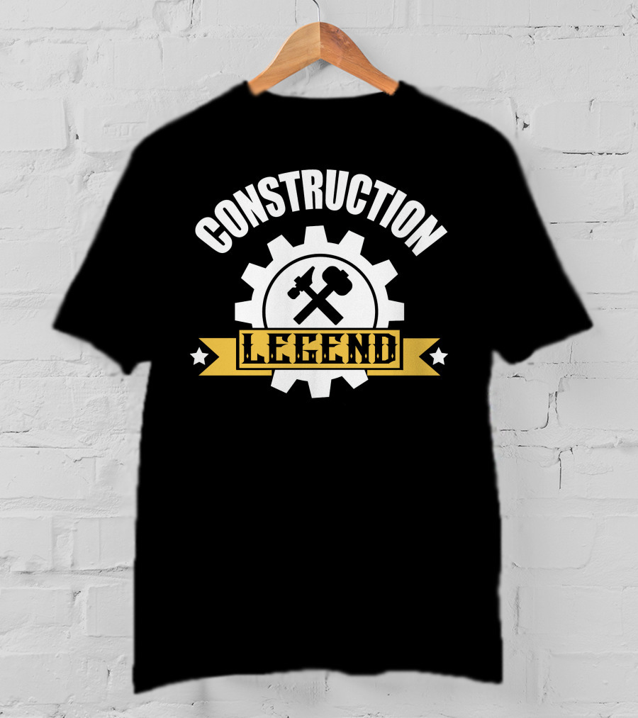 Construction Gear Cog Crossed Tools Legend T-Shirt