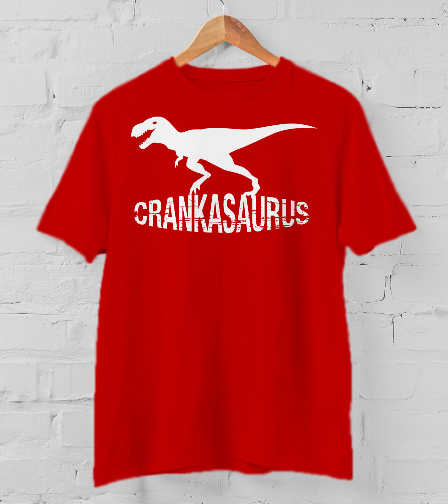 Crankasaurus Dinosaur Logo Parody T-Rex T-Shirt