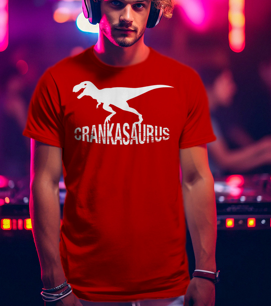 Crankasaurus Dinosaur Logo Parody T-Rex T-Shirt