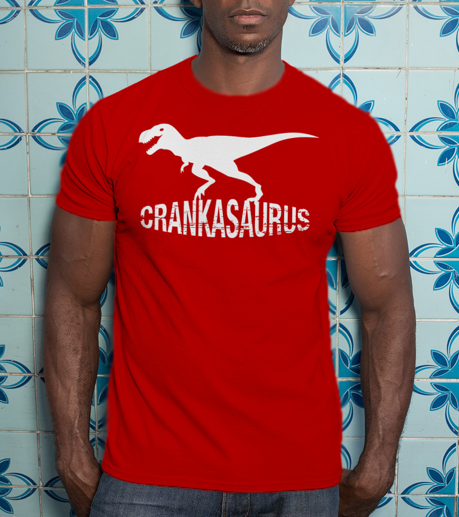 Crankasaurus Dinosaur Logo Parody T-Rex T-Shirt