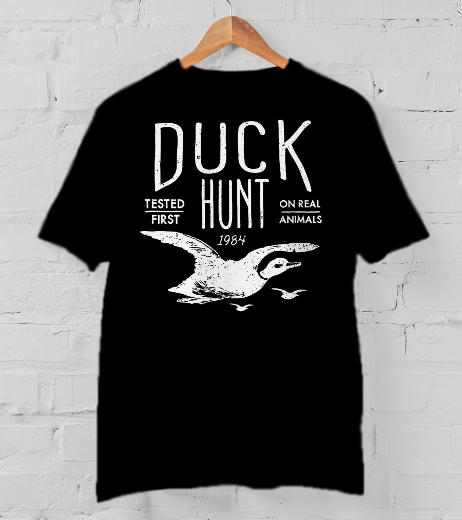 Duck Hunt Tested First On Real Animals 1984 T-Shirt