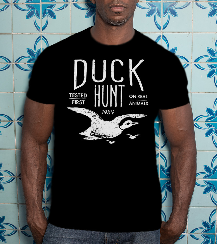 Duck Hunt Tested First On Real Animals 1984 T-Shirt