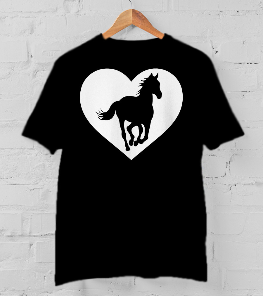 Heart Horse Silhouette Icon T-Shirt