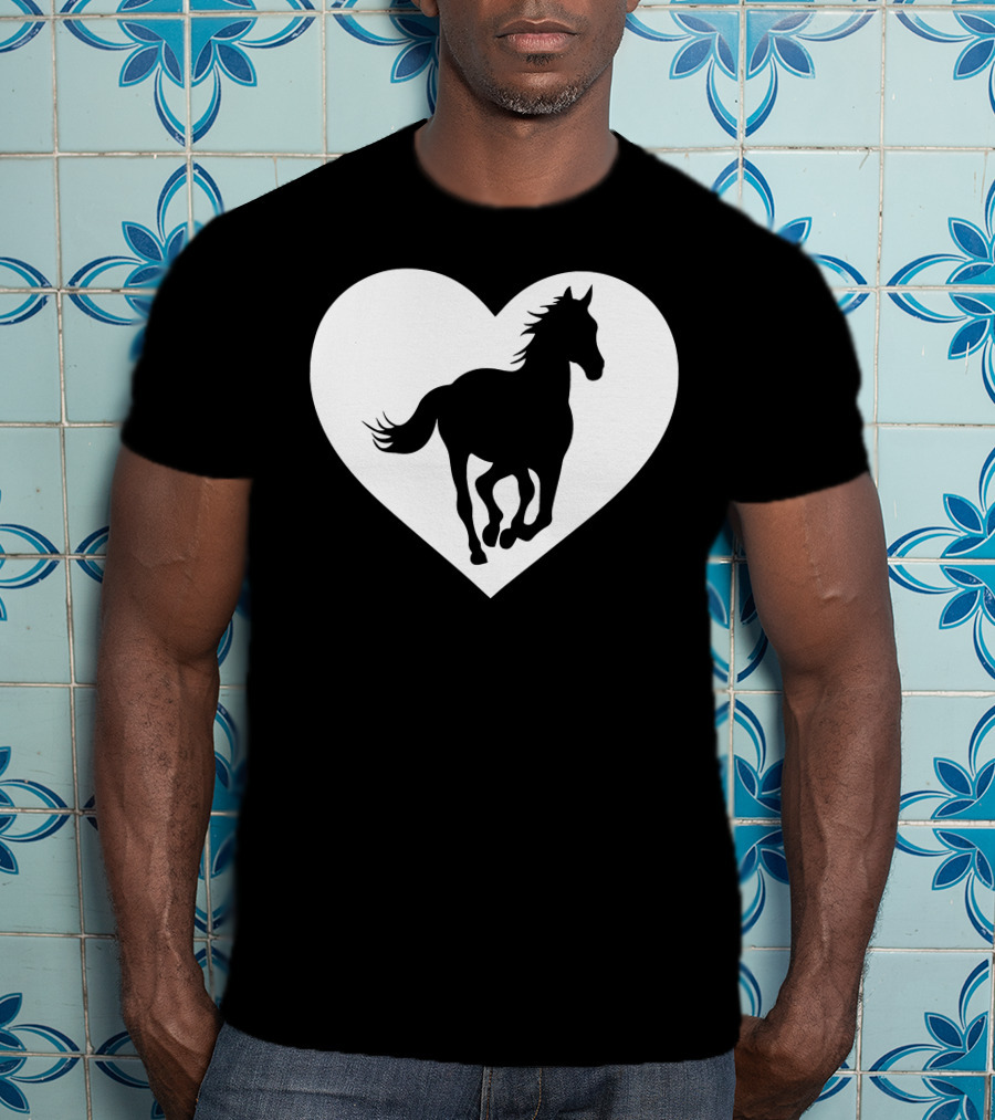 Heart Horse Silhouette Icon T-Shirt