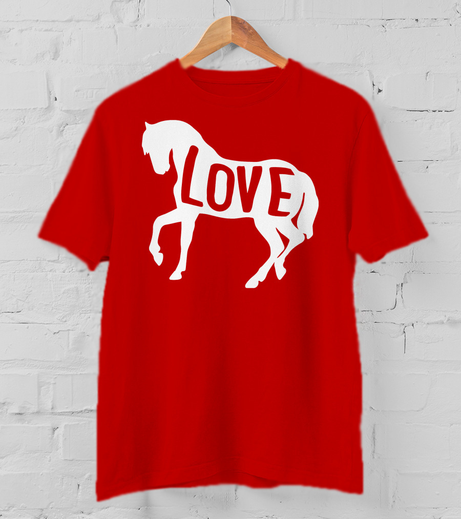 Love Horse White Silhouette T-Shirt