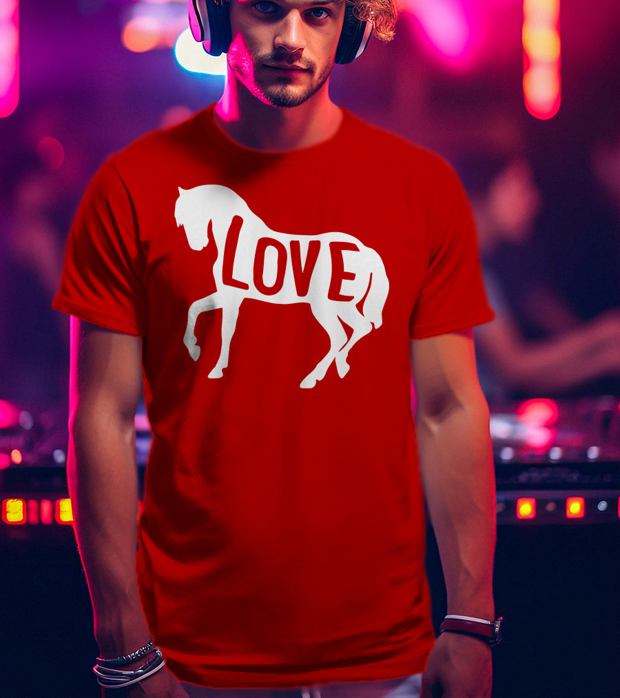 Love Horse White Silhouette T-Shirt