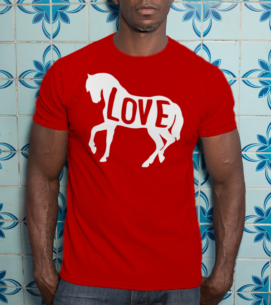 Love Horse White Silhouette T-Shirt