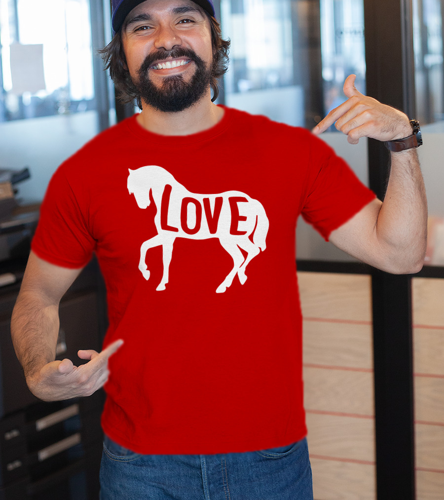 Love Horse White Silhouette T-Shirt
