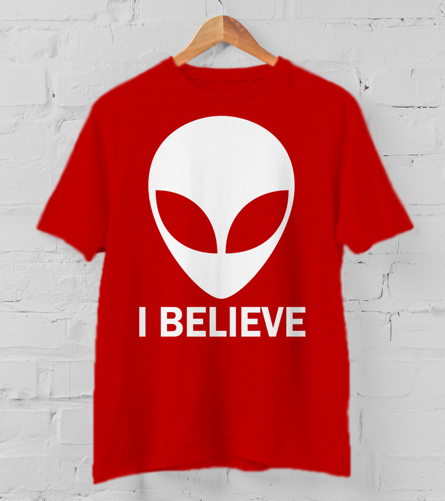 I Believe Alien Face T-Shirt