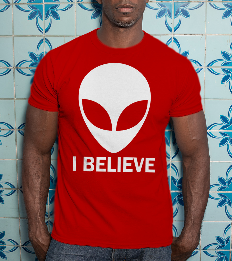 I Believe Alien Face T-Shirt