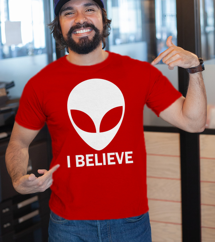 I Believe Alien Face T-Shirt