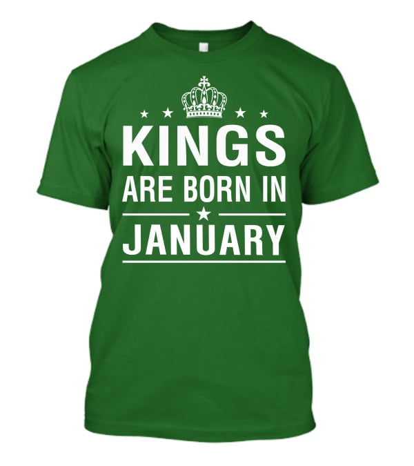 Kings Are Born In January Crown Stars T-Shirt