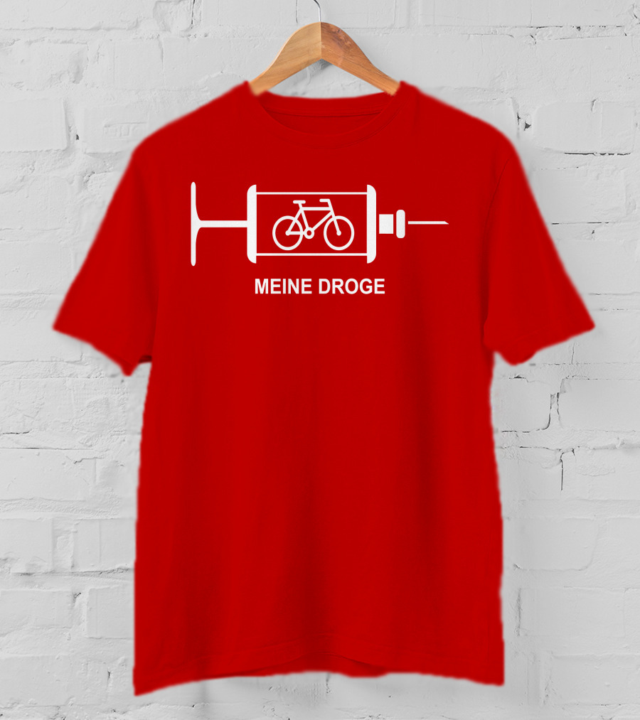 Biken Meine Droge Fahrrad Spritze Konzept T-Shirt
