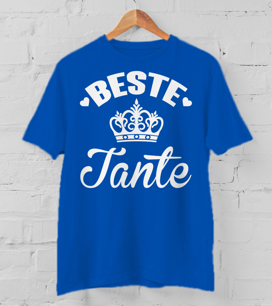 Beste Tante Krone Herz Symbole T-Shirt