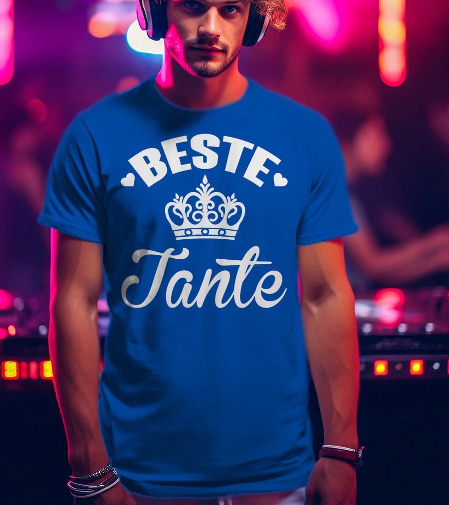 Beste Tante Krone Herz Symbole T-Shirt