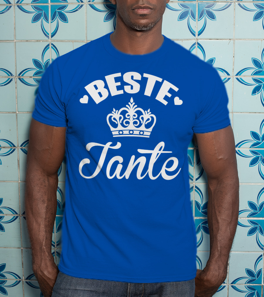 Beste Tante Krone Herz Symbole T-Shirt