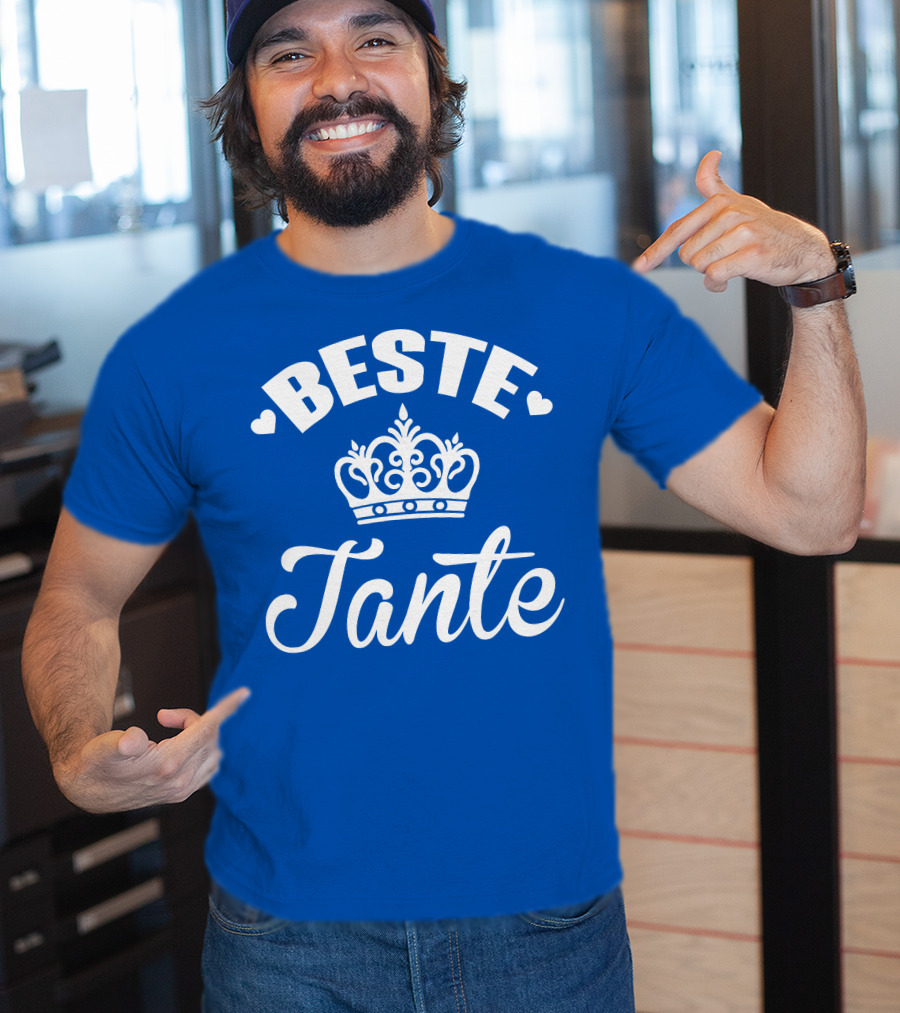 Beste Tante Krone Herz Symbole T-Shirt
