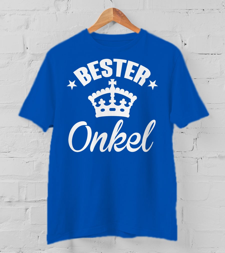 Bester Onkel Der Welt Krone-Star-Blaue Perfektion T-Shirt