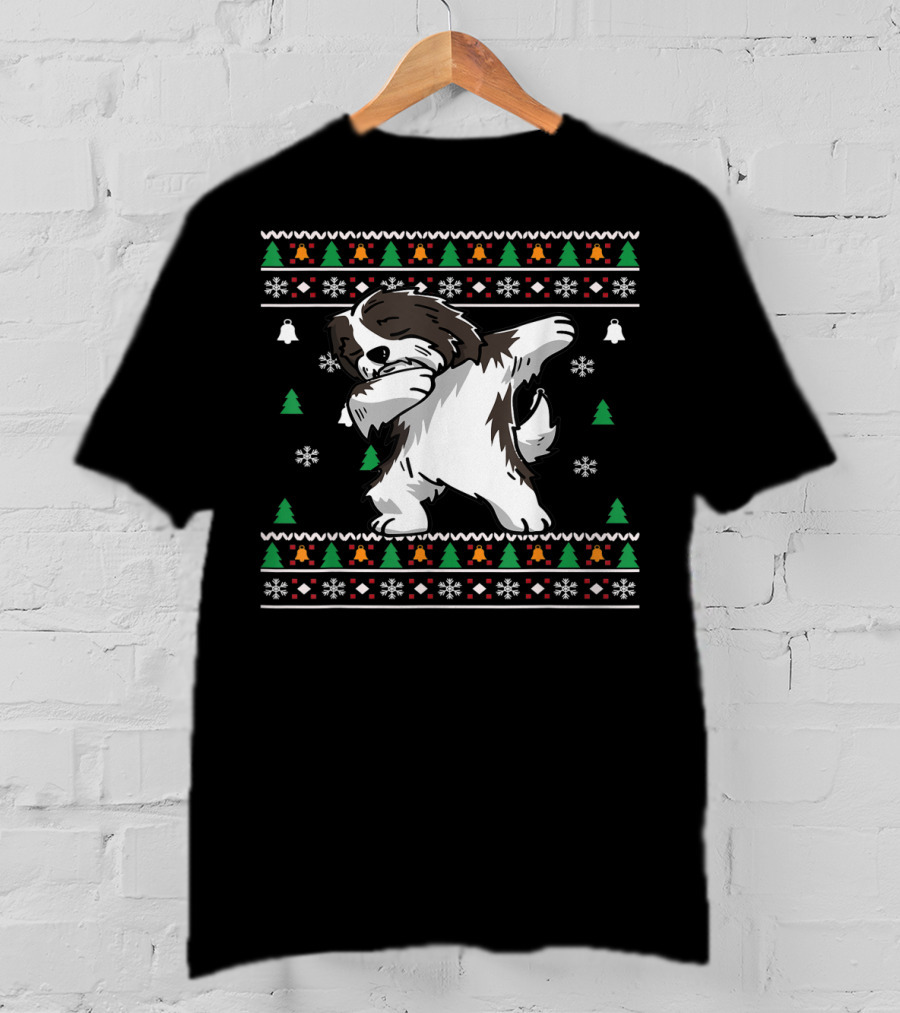 Funny Mens Havanese Christmas Dabbing Holiday T-Shirt