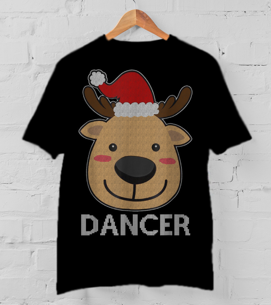 Santa Reindeer Dancer Ugly Christmas T-Shirt