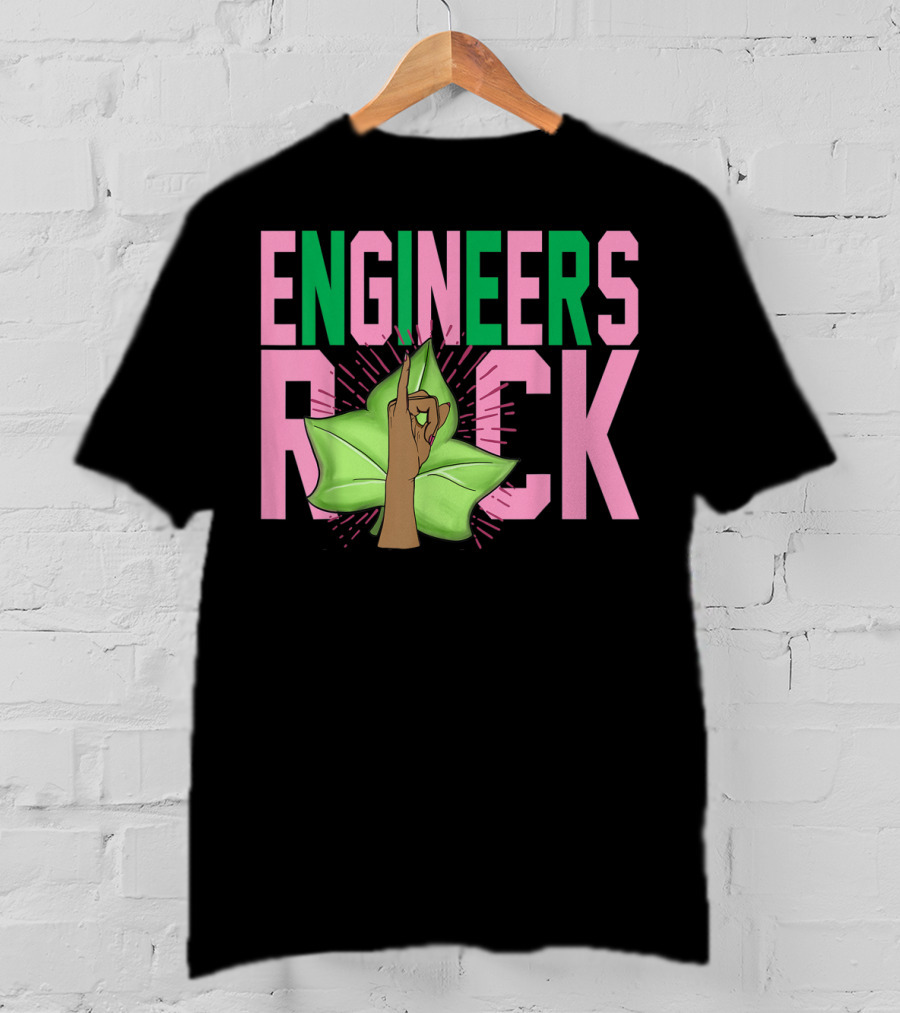 Engineers Rock 1908 Pink And Green Aka Sorority T-Shirt